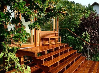 Wooden Treehouse Design Exterior Terrace