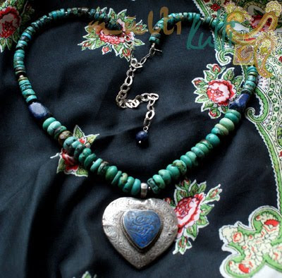 etniczny naszyjnik z lapis lazuli