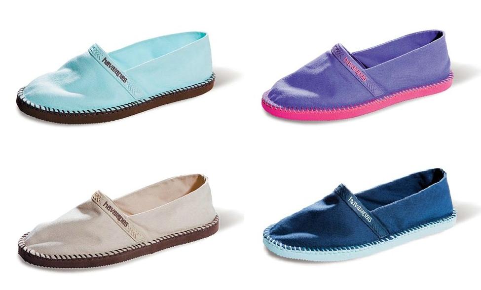 havaianas sapatinho de pano