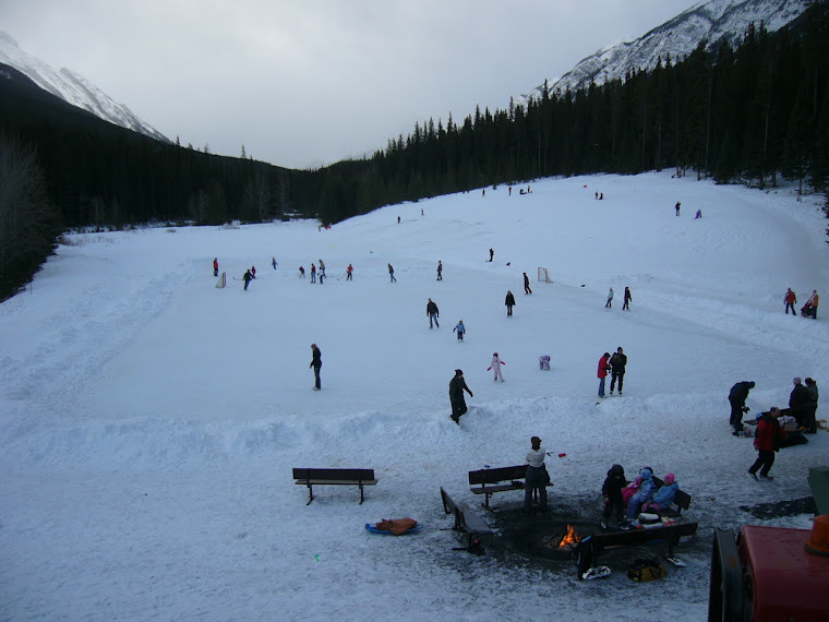 Place a cote des Bow Falls a Banff dont je vous ai parle