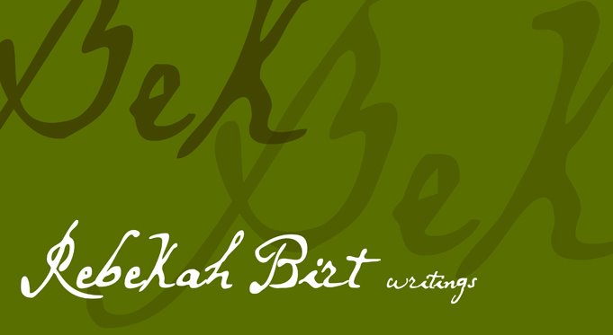 Writing Journal of Rebekah Birt