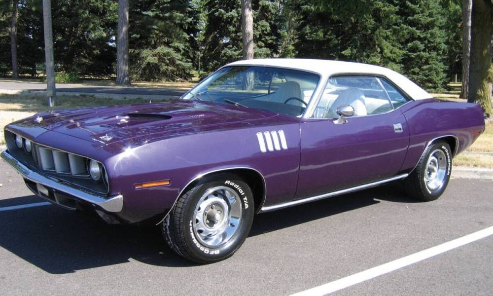 Image result for 1971 purple plymouth barracuda