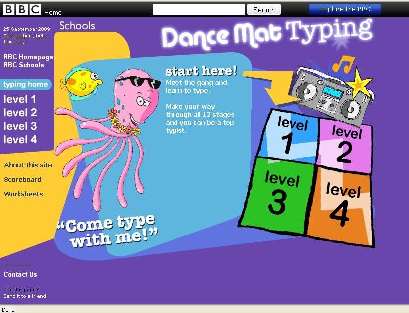 Mr. C's Class Blog Dance Mat Typing from BBC