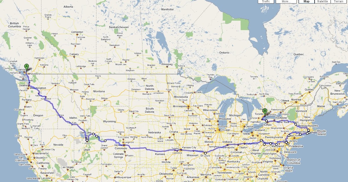 The Urban Voyeur Maps of the Grand North American Road Trip in Higher Definition