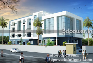 "3d contemporary office building"
