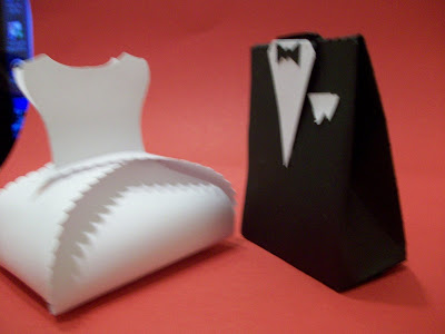 Wedding Dress and Tuxedo Favor BoxesMake Your Own with SVG Files you Buy 