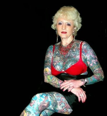 This most tatooed woman has a permanent tattoo body that she can't take off