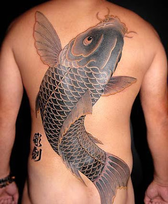 japanese tattoo big koi in back. Posted by unding at 7:55 AM