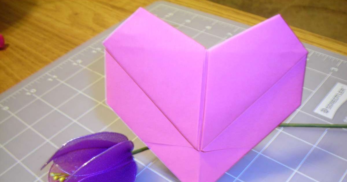 Rad Linc Crafts Folded Paper Heart Note