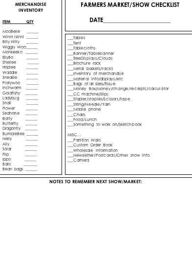 Ecoleeko: Creating a Craft Show Inventory list