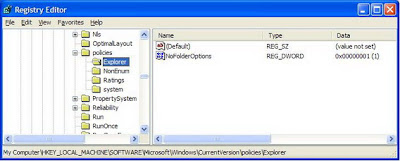 How to restore missing Folder Options in Windows XP