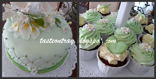 Lime Green Wedding Set Another one of them cake and cupcake set