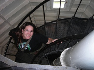 Inside a lighthouse
