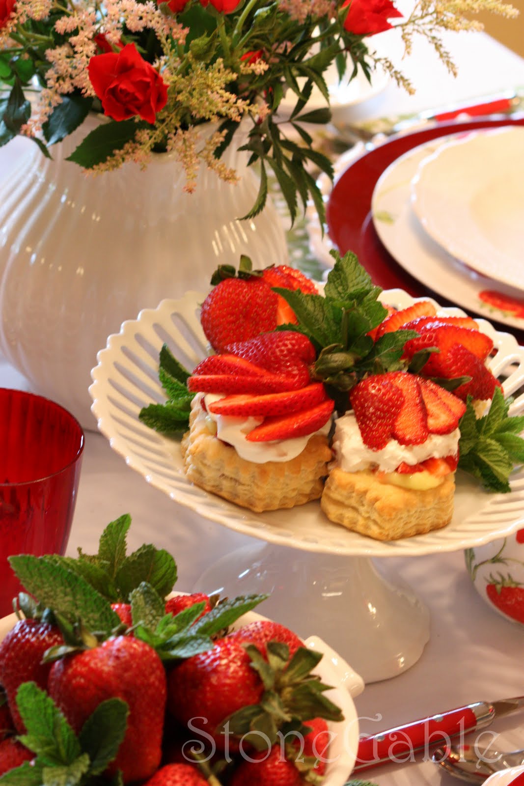 StoneGable Strawberry Festival Tablescape & April Cornell Giveaway Winner