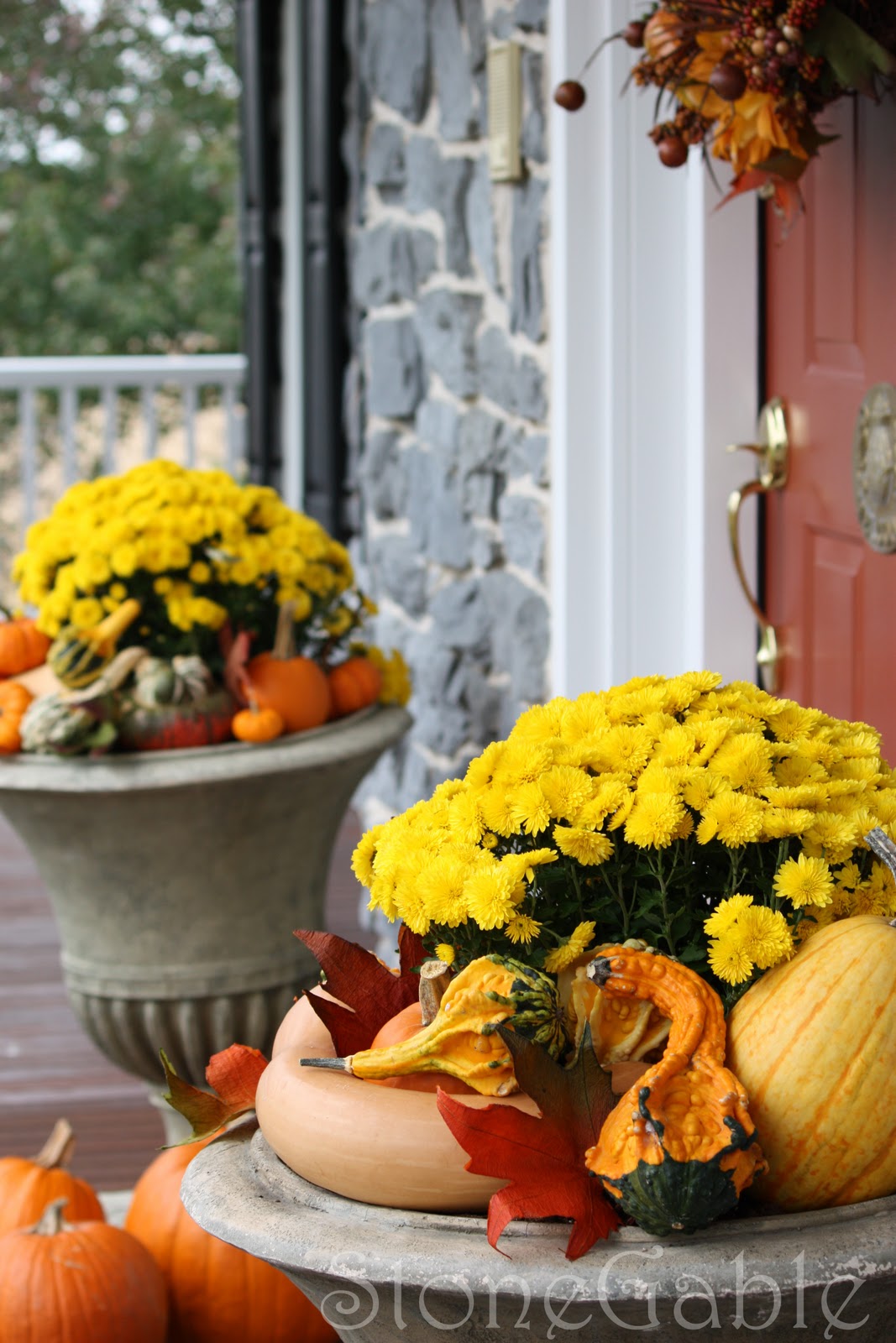 Outdoor Fall Decor StoneGable