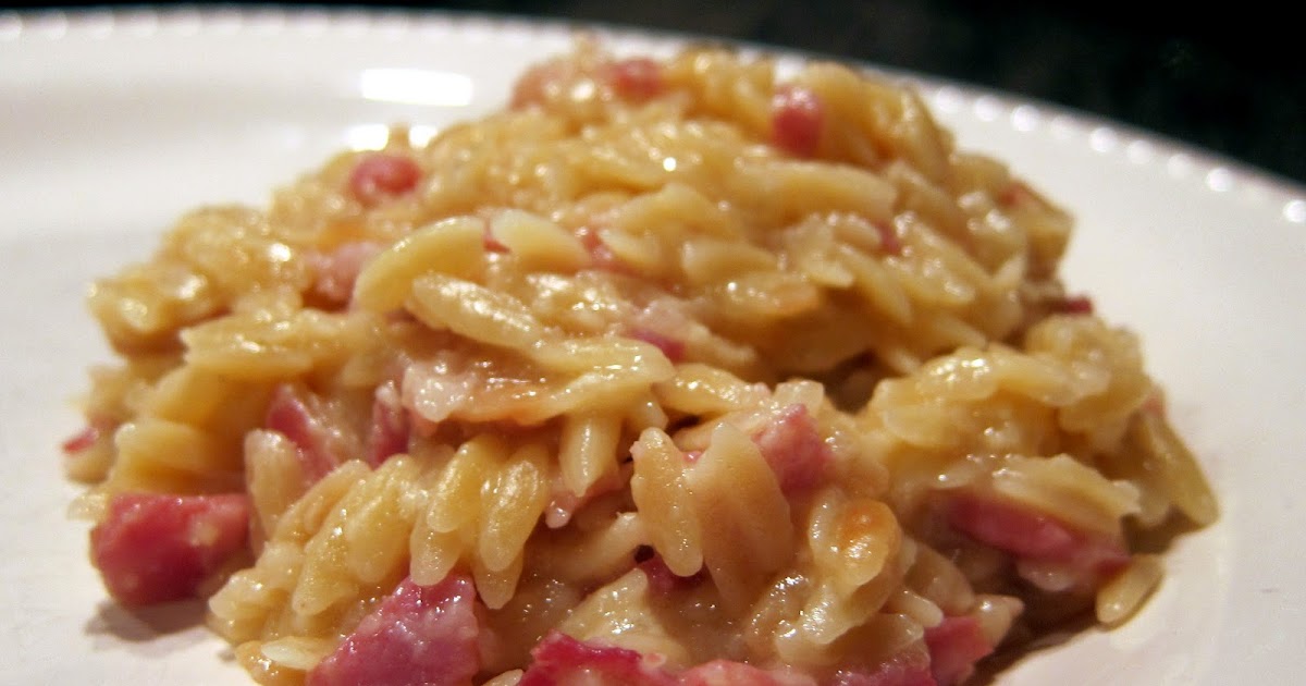 RisottoStyle Orzo with Prosciutto Plain Chicken