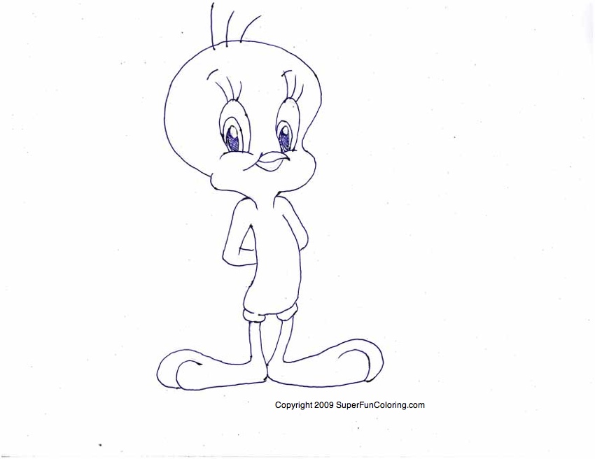 coloring pages of tweety. Cartoon Coloring Page for