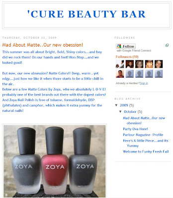 Cure Beauty Bar brings you top notch services using Zoya Nail Polish and