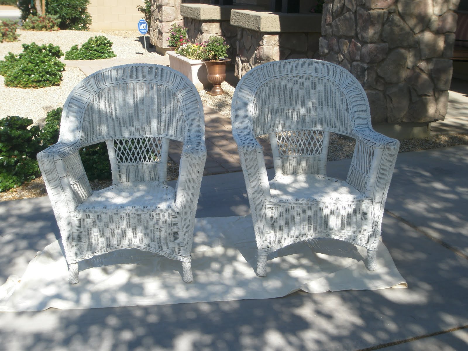 Marin's Creations Wicker Patio Chairs...Before and After