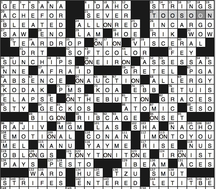 Rex Parker Does the NYT Crossword Puzzle Butter knife of golf / SUN 11