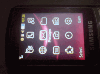 Screen of Samsung S3310