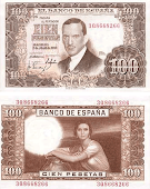 los billetes de cien pesetas