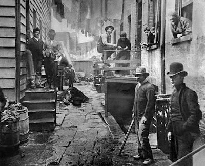 crowded tenements