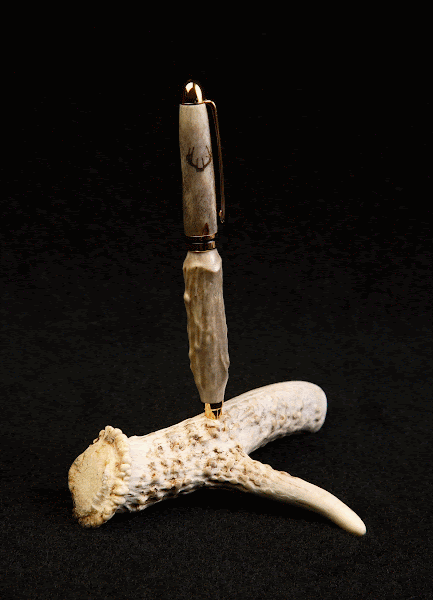 Antler pens - pen and stand set