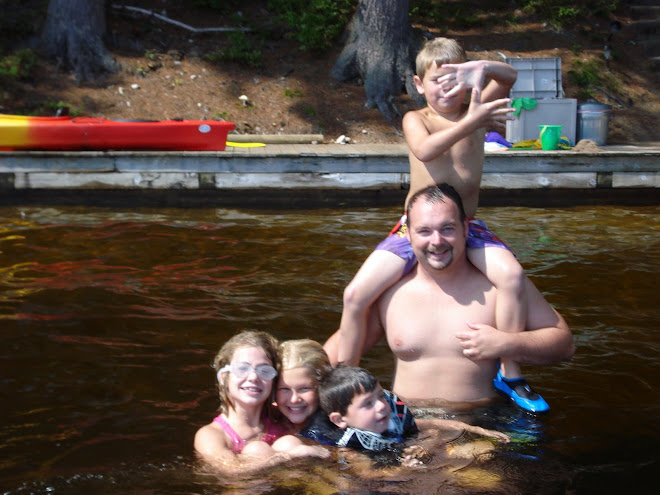 Me, Brendan, Dylan, and Tori and Amelia at Brantingham Lake 2008