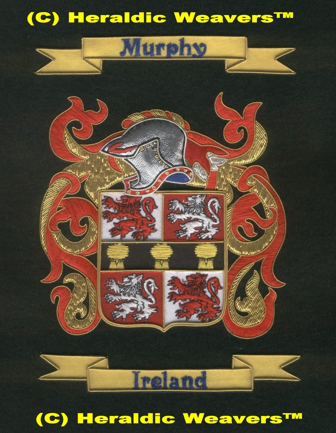 Coat Of Arms Irish Coats Of Arms Family Crest Tapestries and Embroideries