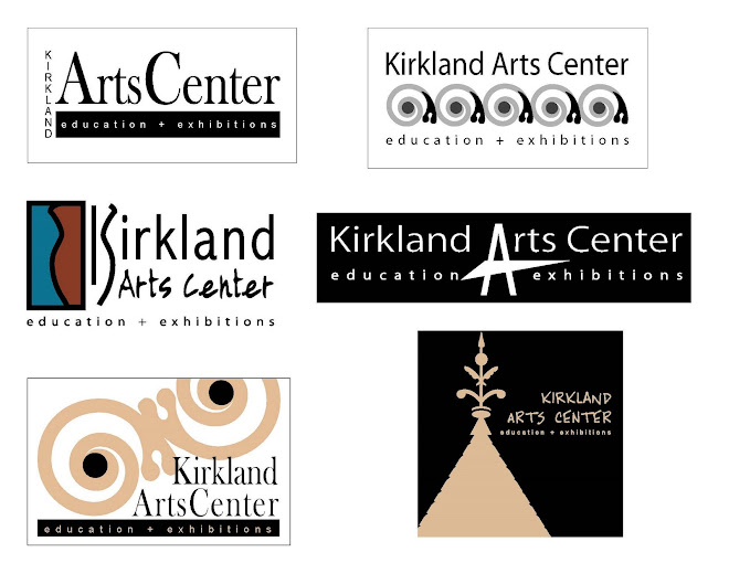 Kirkland Arts Center:  Logo Design Drafts