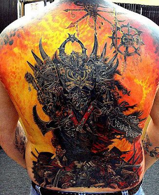 Gallery | Paolo Acuna | Black and Grey Tattoos | Waterfall Back Piece