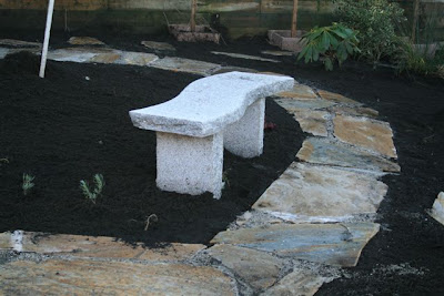 Granite garden bench