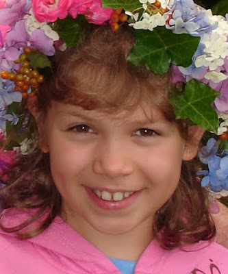 Floral wreath crown