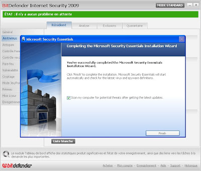 Microsoft Security Essentials (MSE) Microsoft SE 1.0.1961.0 XP32 bits  Microsoft+Security+Essentials+-+beta+1.0.1407.00+avec+bitdefender+2009+-+succes