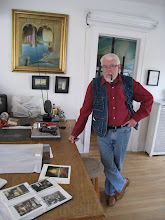 Artistul Semproniu Iclozan, in atelier