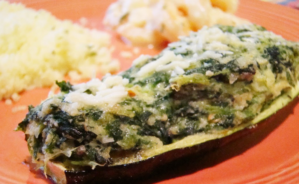 Kimistry Kitchen Spinach Stuffed Zucchini