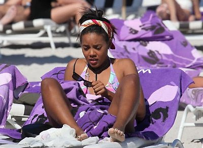 Angela Simmons Goes Bikini Ridin' in Miami.