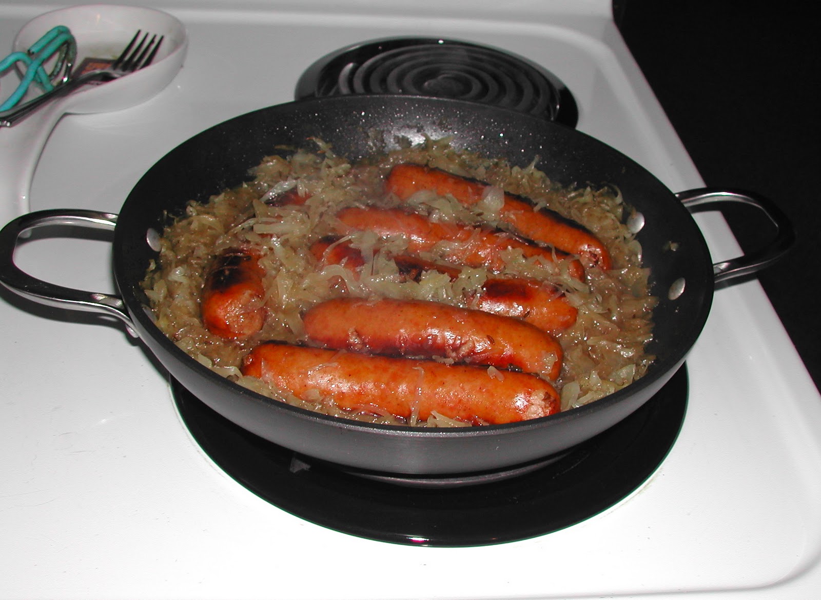 The Iowa Housewife Bratwurst & Sauerkraut Skillet Supper