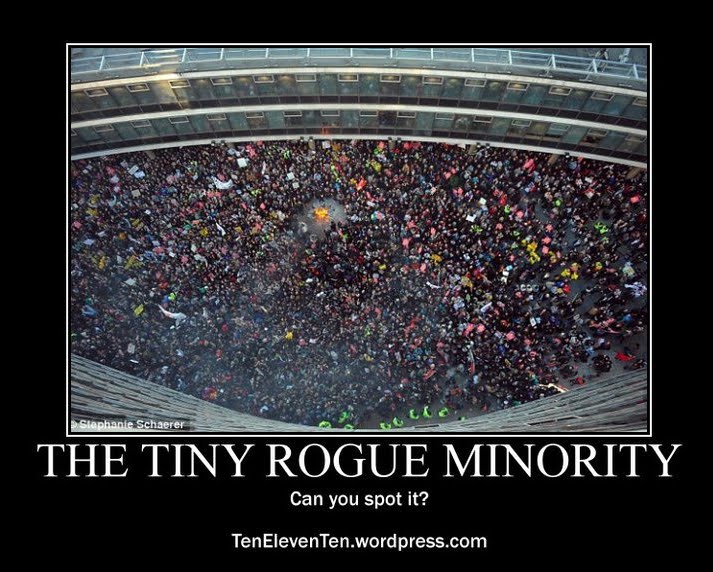 Spot the tiny, rogue minority.