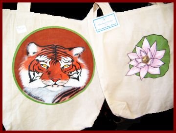 Tiger and Lotus Flower