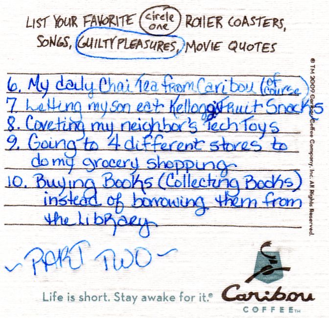 caribou coffee napkins