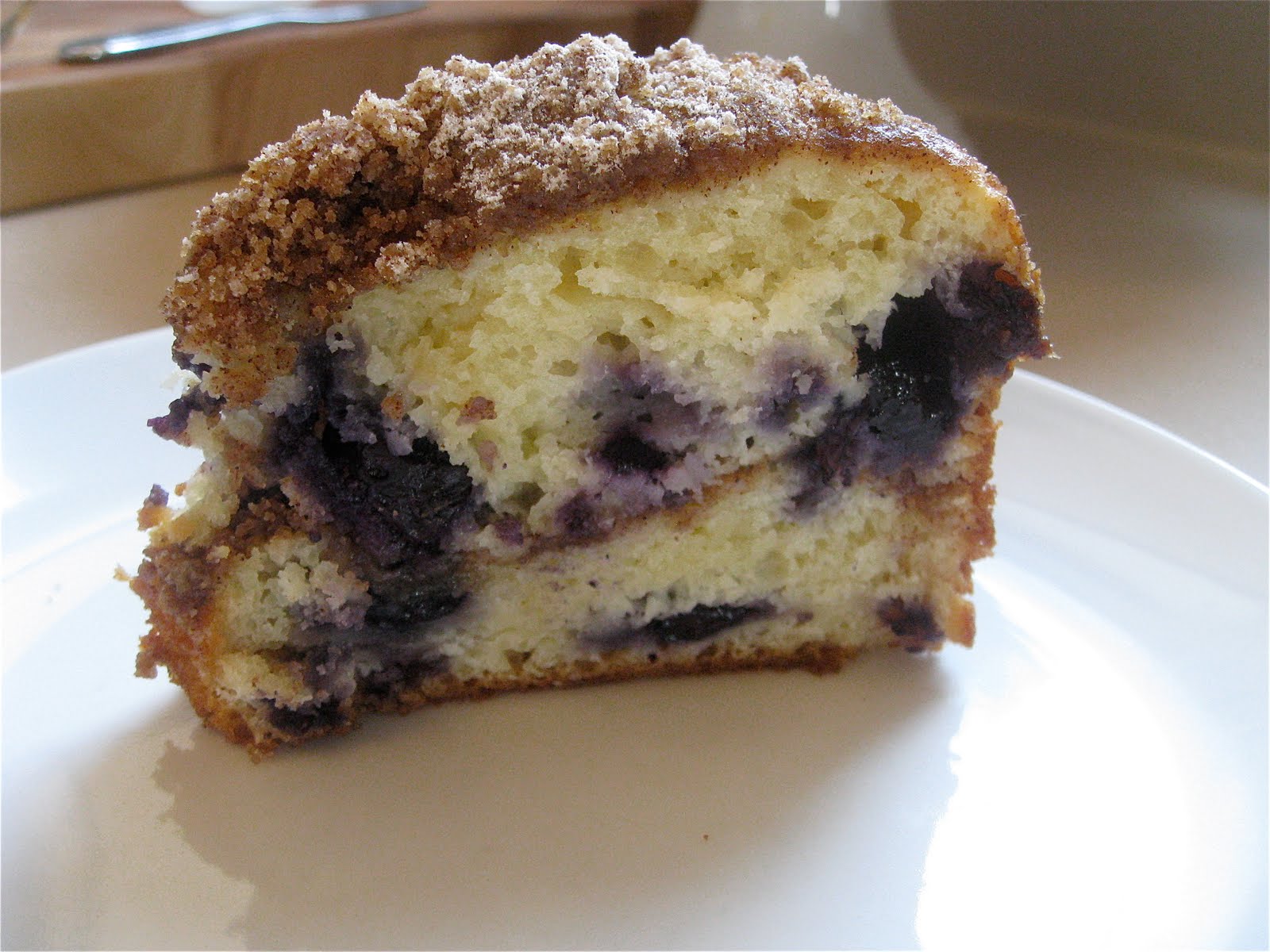 TO CATCH A COOK Blueberry Sour Cream Coffee Cake