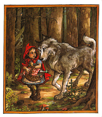 "Le Petit Chaperon rouge" : un album illustré des années 1970 (Résolu) - Page 3 Red+Riding+Hood+and+Wolf