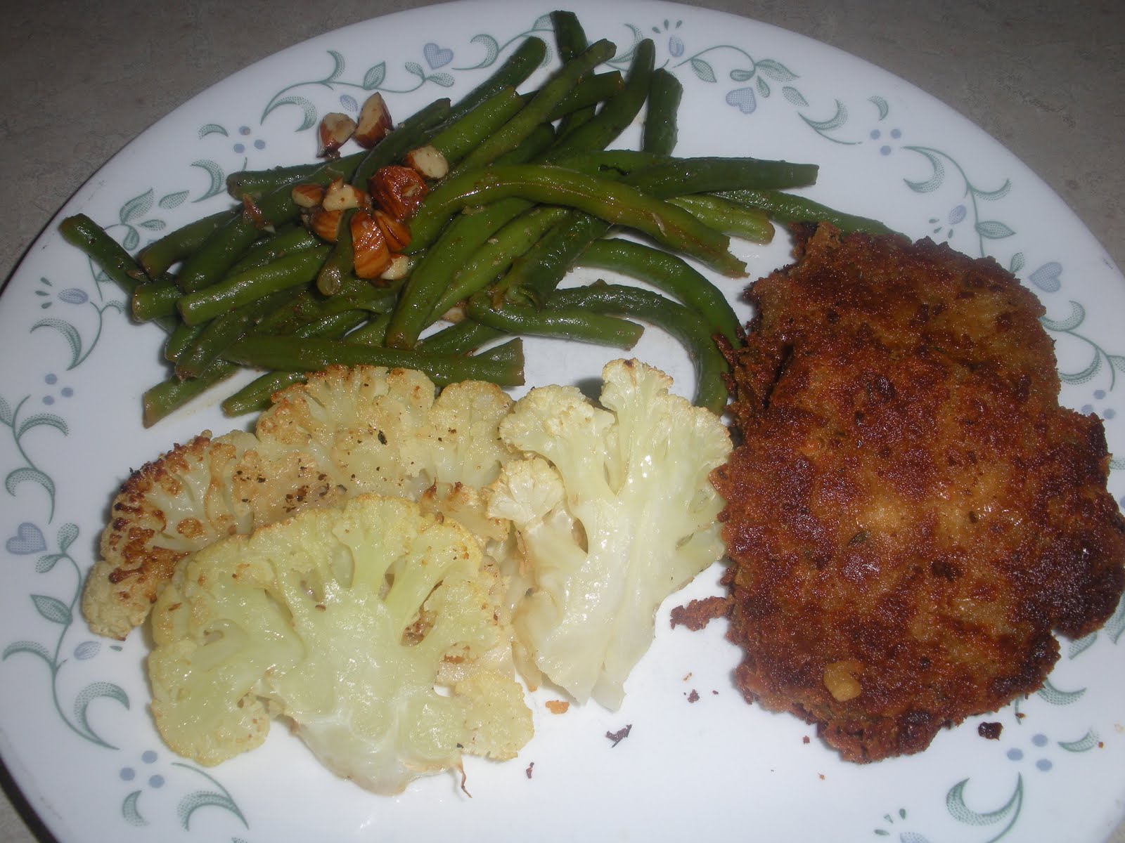 Veganizing Chickpea Cutlets, Green Beans in Browned Lemon Butter, and