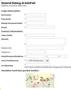 Contoh Formulir Pendaftaran