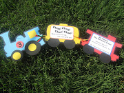 I traced the train cars by hand because I was not happy with the Circut . (img )