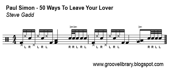 fifty ways to leave your lover drums