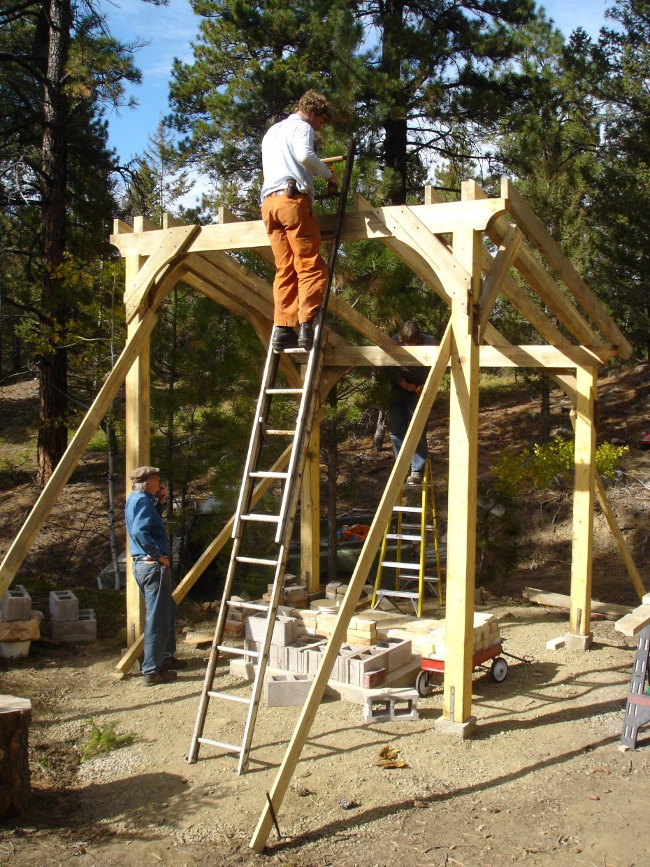 bfree pottery Kiln Day 4, "The Shed and first Bricks"