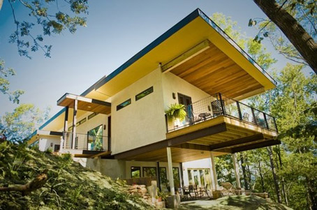 Casa construída com maconha